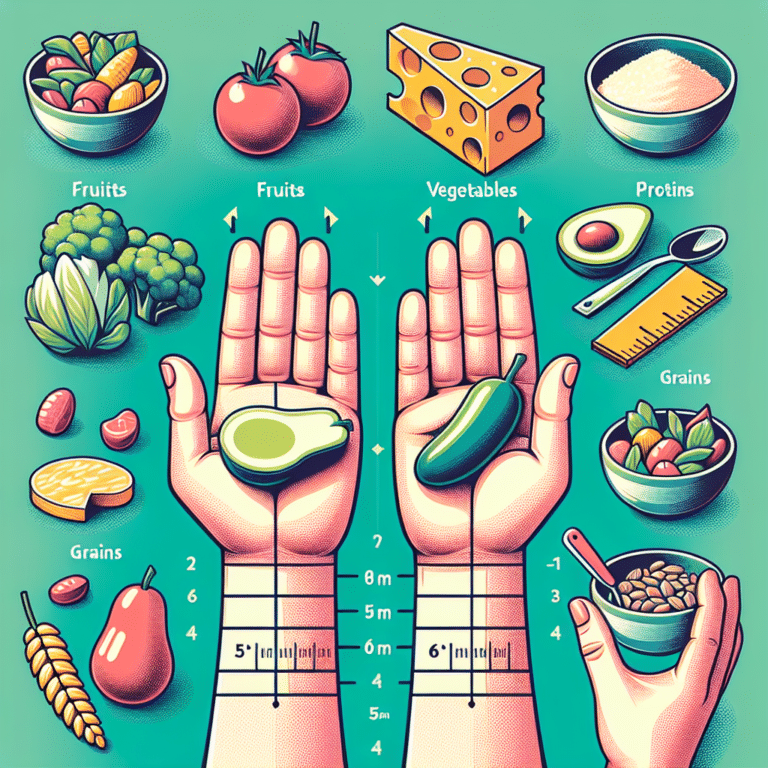 using hand guides for food portions