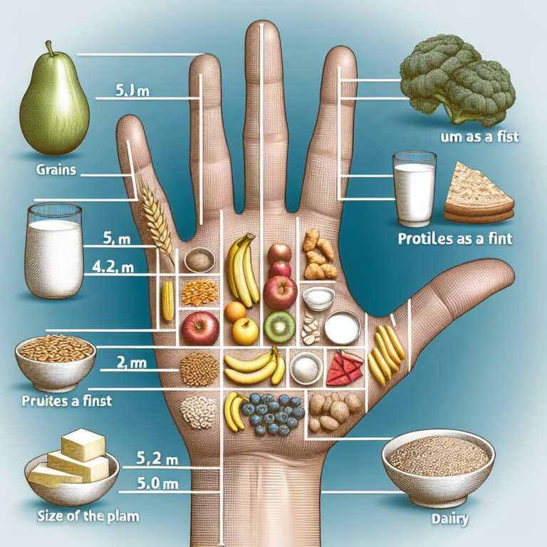 using hand guides for food portions