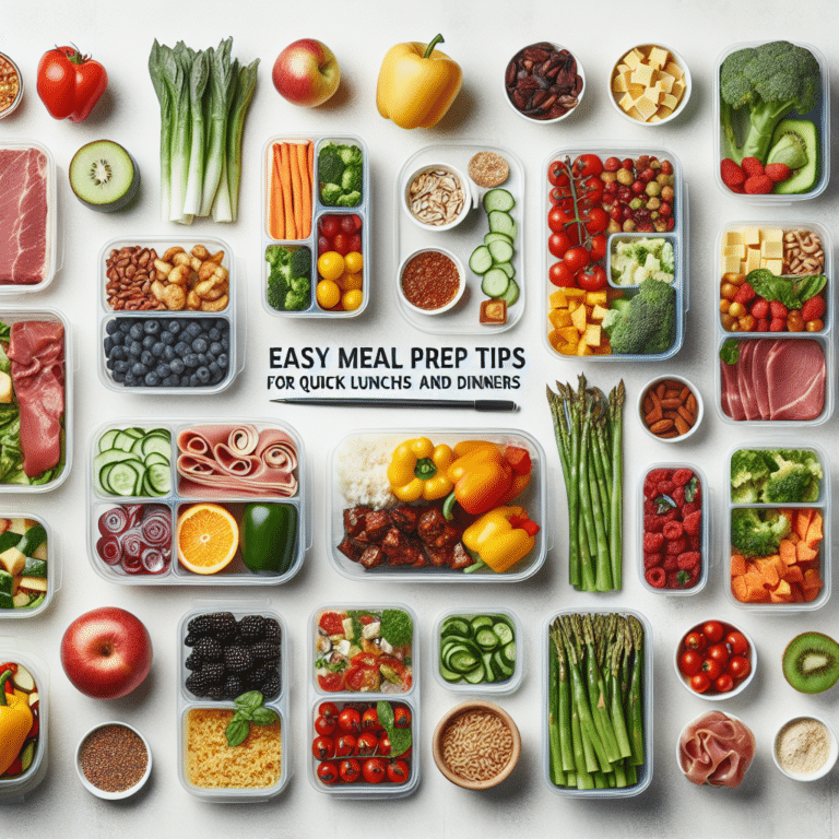 easy meal prep tips for quick lunches and dinners
