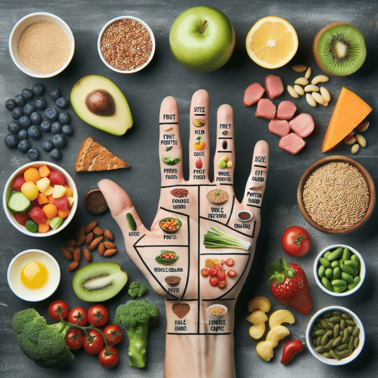 using hand guides for food portions